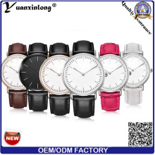 Yxl-592 Vogue Stylish Leather Strap Watch, Quartz Wrist Watch for Women and Men